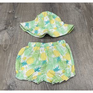 Sterling Baby Bottoms And Hat Pineapple 12 Month J28